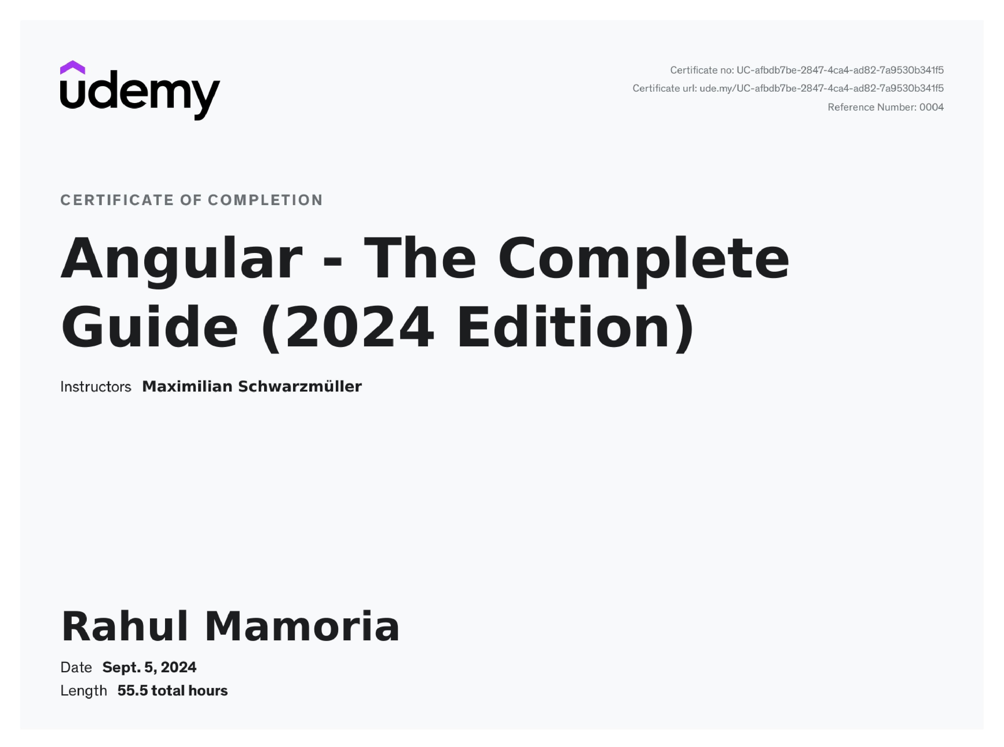 Angular Developer Certification