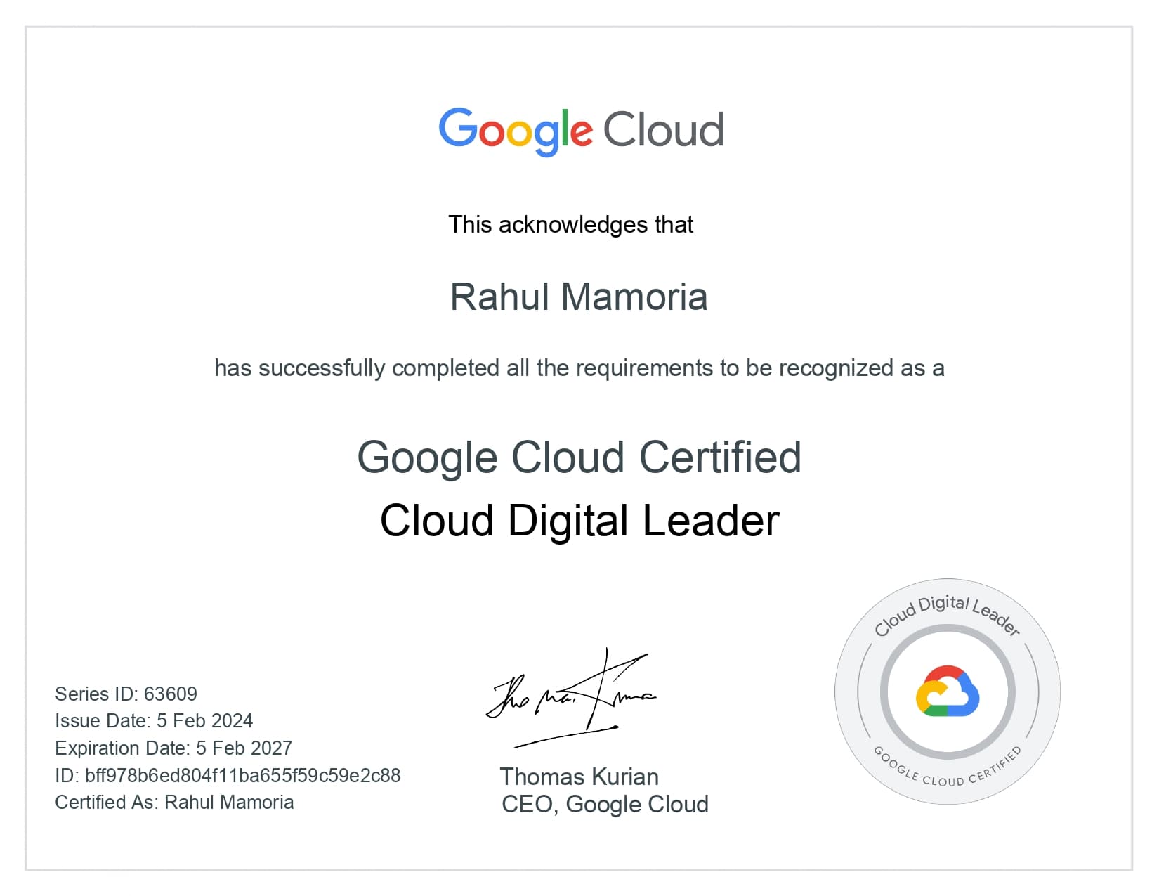 Google Cloud Digital Leader